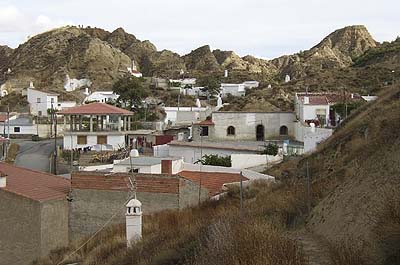 Picture Gallery of Troglodits Town in Sierra Nevada Andalusia Spain