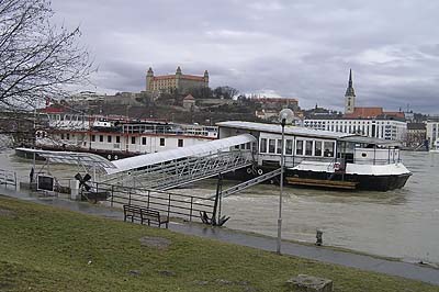 Picture Gallery of High Water on River Danube in Bratislava Slovakia