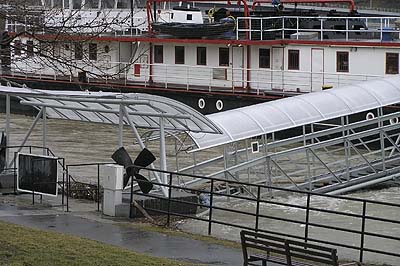 Picture Gallery of High Water on River Danube in Bratislava Slovakia
