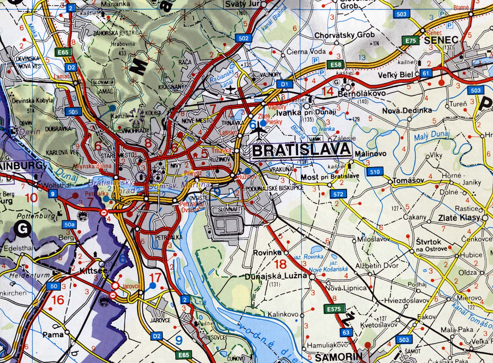 Travel to Bratislava - Travel Maps to Bratislava Slovakia