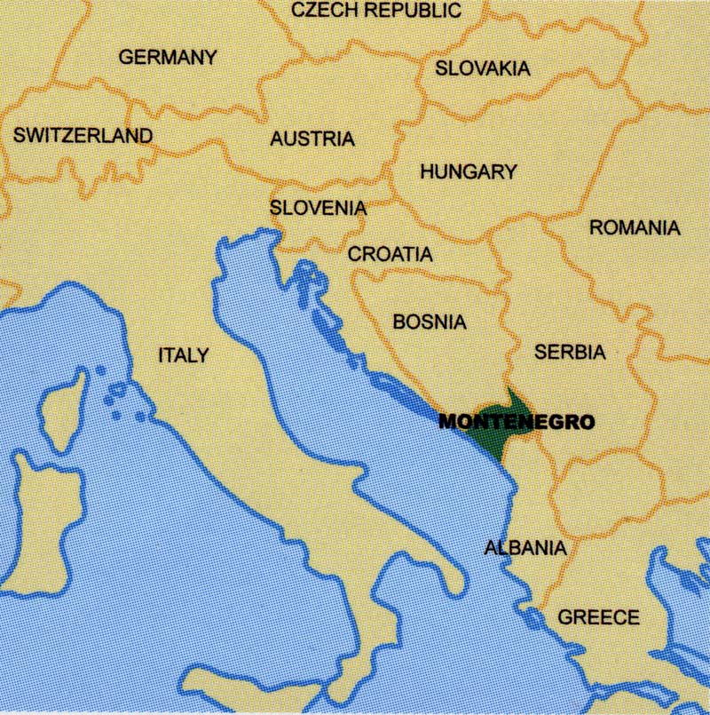 Travel Maps Of Montenegro Coast And The Capital City Podgorica Travel Maps Of Montenegro Coast And The Capital City Podgorica