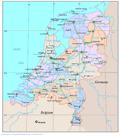 Travel Maps of Amsterdam and Netherlands - Holland